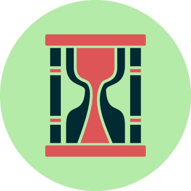 Kum saati simgesi, vektör illüstrasyonu 