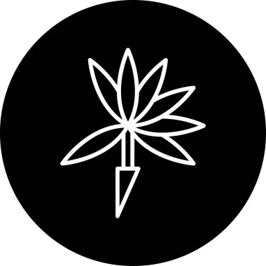 Cennet Kuşu çiçek ikonu vektör illüstrasyonu