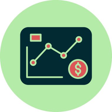 Çizgi grafikleri ve pazar eğilimlerini içeren dolar istatistiklerini sunan tablet ekranı.