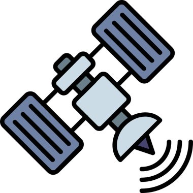 Uydu anten simge vektör çizim 