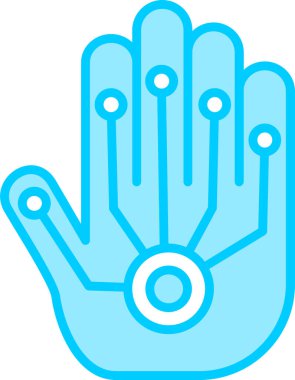 Kablolu eldiven. Web simgesi basit illüstrasyon