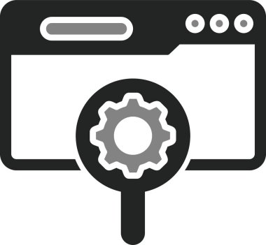 Arama Motorunun basit vektör illüstrasyonu