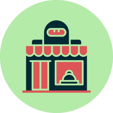 Fırın Dükkanı simgesi vektör illüstrasyonu 