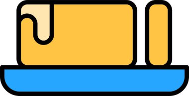 Vektör illüstrasyon Tereyağı ağ simgesi 