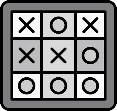 Tic Tac Toe simge vektör çizim 
