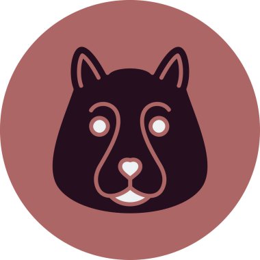 Pomeranian köpek çiftleşmesi hayvan ikonu vektör illüstrasyonu