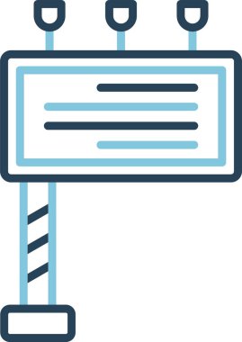 reklam panosu simgesi, vektör illüstrasyonu basit tasarım