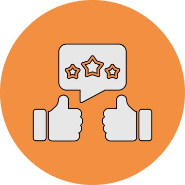 Müşteriler başparmak hareketleriyle üç yıldızlı reyting veriyorlar.