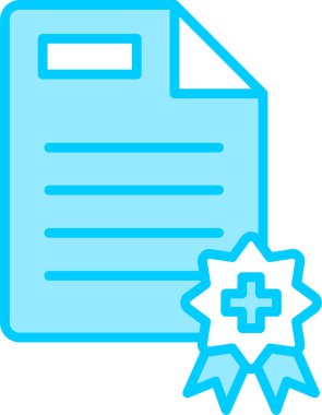 Tıbbi sertifikanın basit doğrusal çizimi