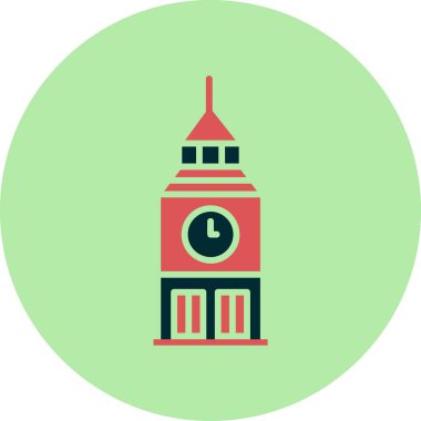 Saat Kulesi Web simgesi, vektör illüstrasyonu