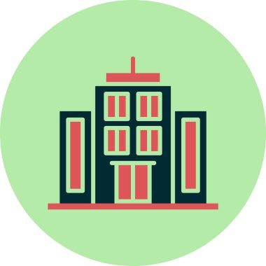 bina simgesi, vektör illüstrasyonu basit tasarım 