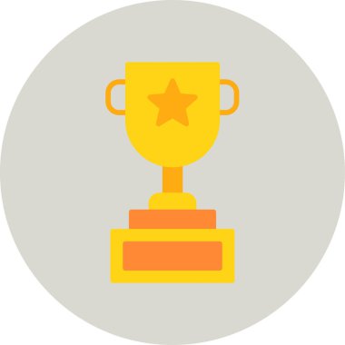 Kupa simgesi, vektör illüstrasyonu basit tasarım