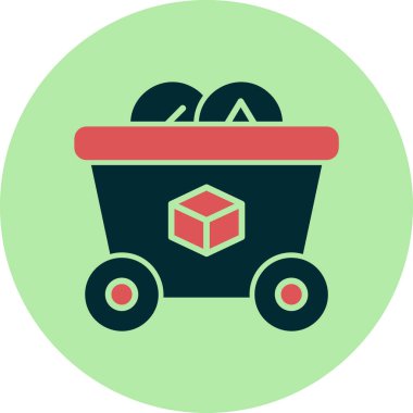 Madencilik simgesi, vektör basit illüstrasyon