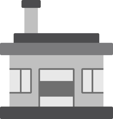 ev binası düz simge, vektör illüstrasyonu 