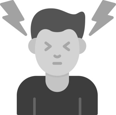 Anksiyete web simgesi vektör illüstrasyonu