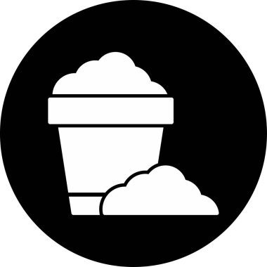 Kum Kovası simgesi, vektör illüstrasyonu basit tasarım