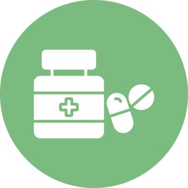 uyuşturucu ve hap ikonu vektör illüstrasyonu