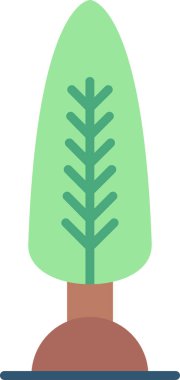 Eğilim biçimi izole edilmiş arkaplanda selvi ağacı simgesi