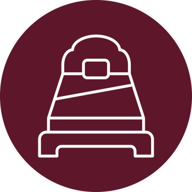 Tek Yatak Web ikonu vektör illüstrasyonu                         