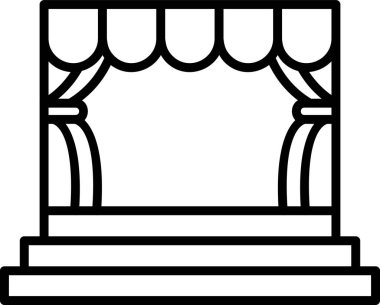 sahne web simge vektör çizim