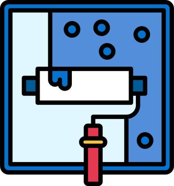 Web simgesi boyanıyor, vektör illüstrasyonu