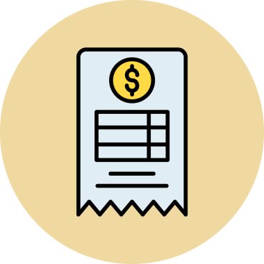 Bill simgesi, vektör illüstrasyonu basit tasarım