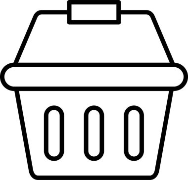 Alışveriş sepeti ikonu vektör illüstrasyonu