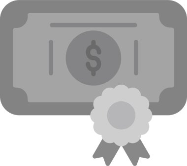 Sertifika simgesi, vektör illüstrasyonu basit tasarım