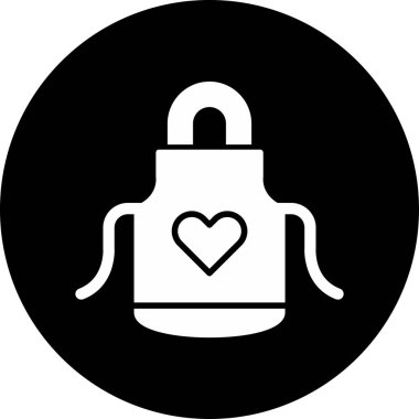 Önlük simgesinin basit doğrusal çizimi