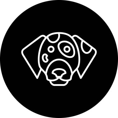 Dalmaçyalı köpek ikonu. vektör illüstrasyonu