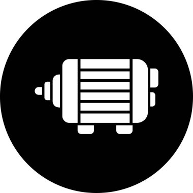 Motorlu. Web simgesi basit illüstrasyon