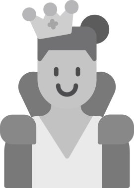 vektör karikatür karakteri bir taç ile kraliçe