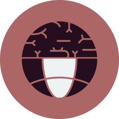 dünya simgesi, vektör illüstrasyonu basit tasarım 