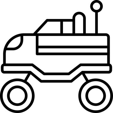 Telsiz kontrollü araba. Web simgesi basit illüstrasyon