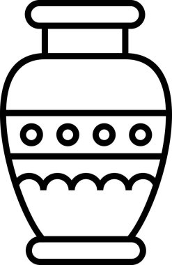 Vazo. Web simgesi basit illüstrasyon