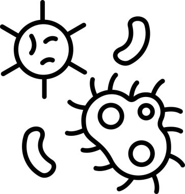 Mikroplar. Web simgesi basit illüstrasyon