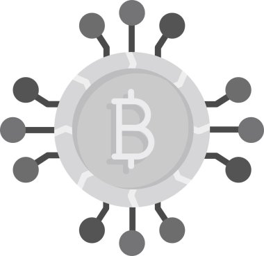 Bitcoin kripto para biriminin soyut vektör simgesi 