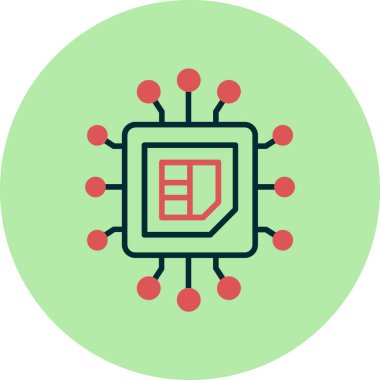 CPU icon, vector illustration simple design