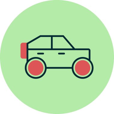 - Araba. Web simgesi basit tasarım 