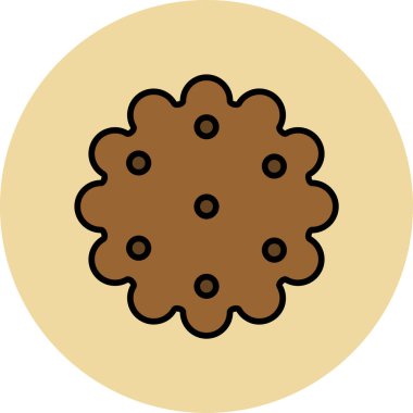 çerez simgesi vektör illüstrasyonu