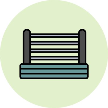 Boks Halkası simgesi, vektör illüstrasyonu