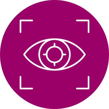 Göz takibi. Web simgesi basit illüstrasyon 