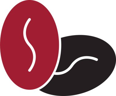 kahve çekirdeği ikonu vektör illüstrasyonu