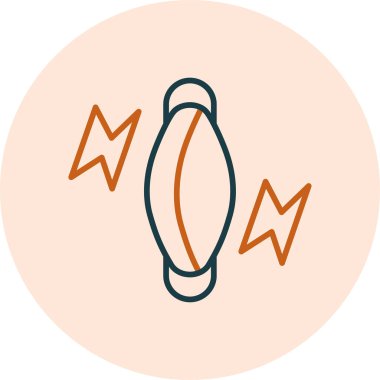 Kas ağrısı. Web simgesi basit illüstrasyon