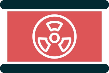 Nükleer. Web simgesi basit illüstrasyon