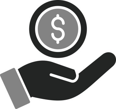  Gelir. Web simgesi basit illüstrasyon