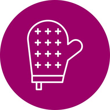 Fırın Eldiveni pişirme simgesi ana hatlarıyla