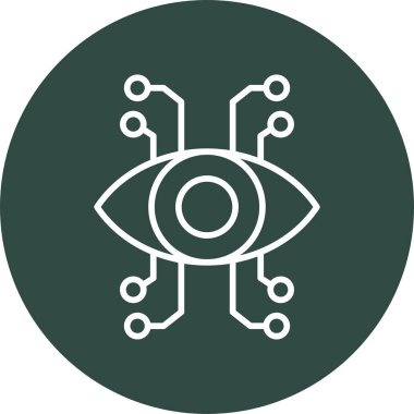 Biyonik Göz. Web simgesi basit illüstrasyon 