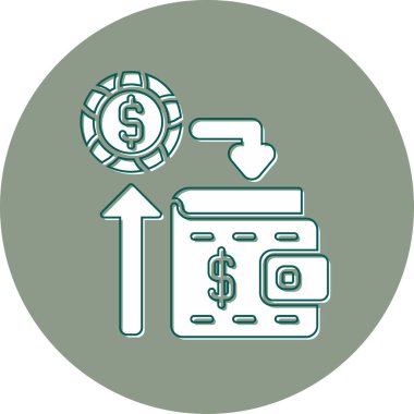  Gelir. Web simgesi basit illüstrasyon