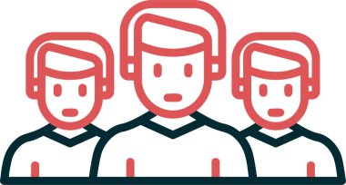 Takım. Web simgesi basit illüstrasyon